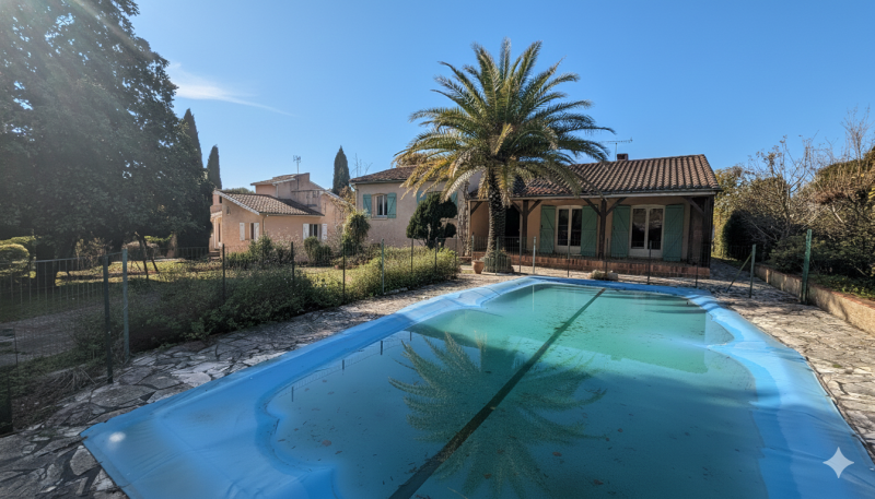 Pibrac Maison de plain pied avec beaux volumes, fort potentiel, grand terrain avec piscine quartier prisé ouest Toulouse Occitanie