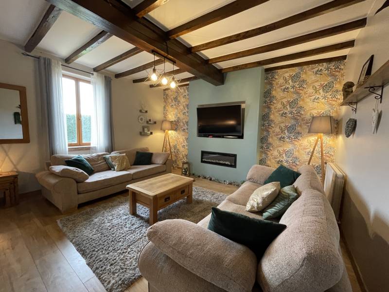 Espace salon très chaleureux 